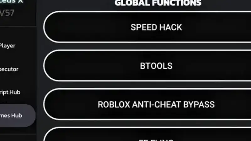 Arceus X Neo mod menu interface detail