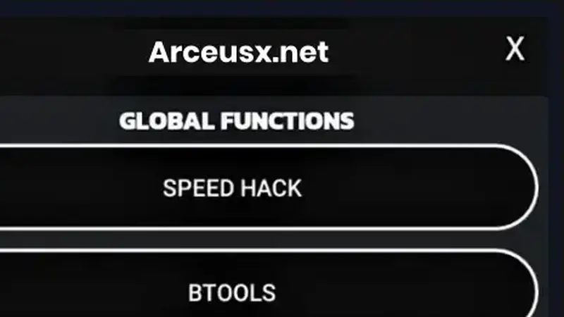 Arceus X Neo mod menu interface detail